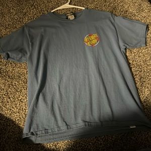 Blue Santa Cruz flower short sleeve tee